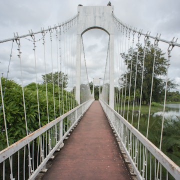 the bridge at Park Nong Prajak Silpakom in udon thani, thailand.